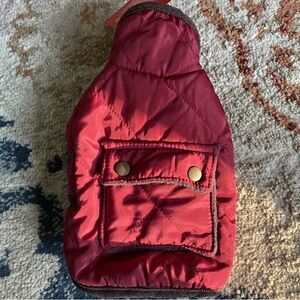 DOG PET WARM JACKET XS 8" NWT DARK RED Winter